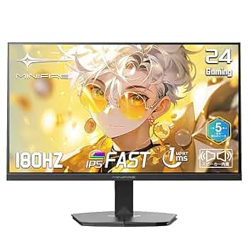 Amazon.co.jp: Minifire ゲーミングモニター 24インチ 180Hz
